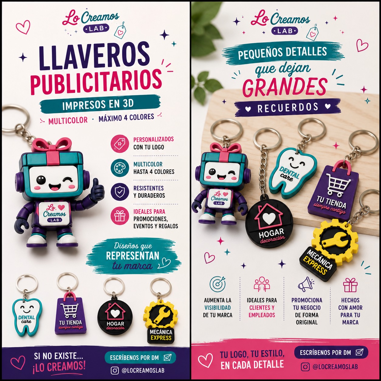 Colección de llaveros personalizados para empresas